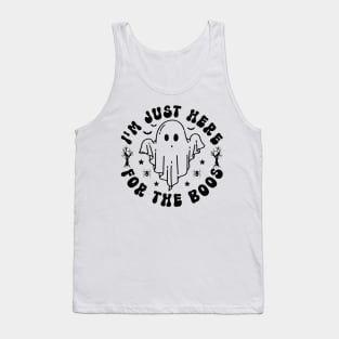 I'm Just Here For The Boos Halloween Ghost Cute Funny Tank Top